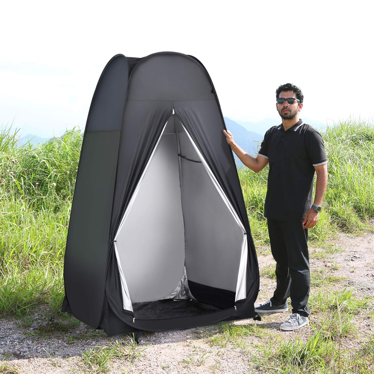 Cheap Goat Tents Portable Outdoor Camping Tent Shower Tent Bath Changing Fitting Room Tent Shelter Camping Beach Privacy Toilet Camping Tent   